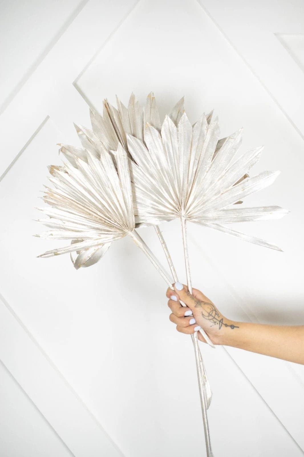 1-6pc - 10-16" Dried Sun Silver Palm Spears/Natural/Gold/Home Decor/Vase Decor/Centerpiec Wedding Decor/Flowers/Silk Flowers/Flower Bouquet