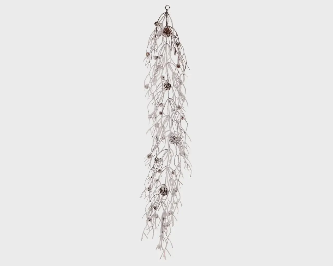 5FT Flocked Snowy Garland With Pine Cones/Faux Garlands/Vines/Greenery/Wedding Centerpieces/Home Decor/Faux Vines/Silk Vines