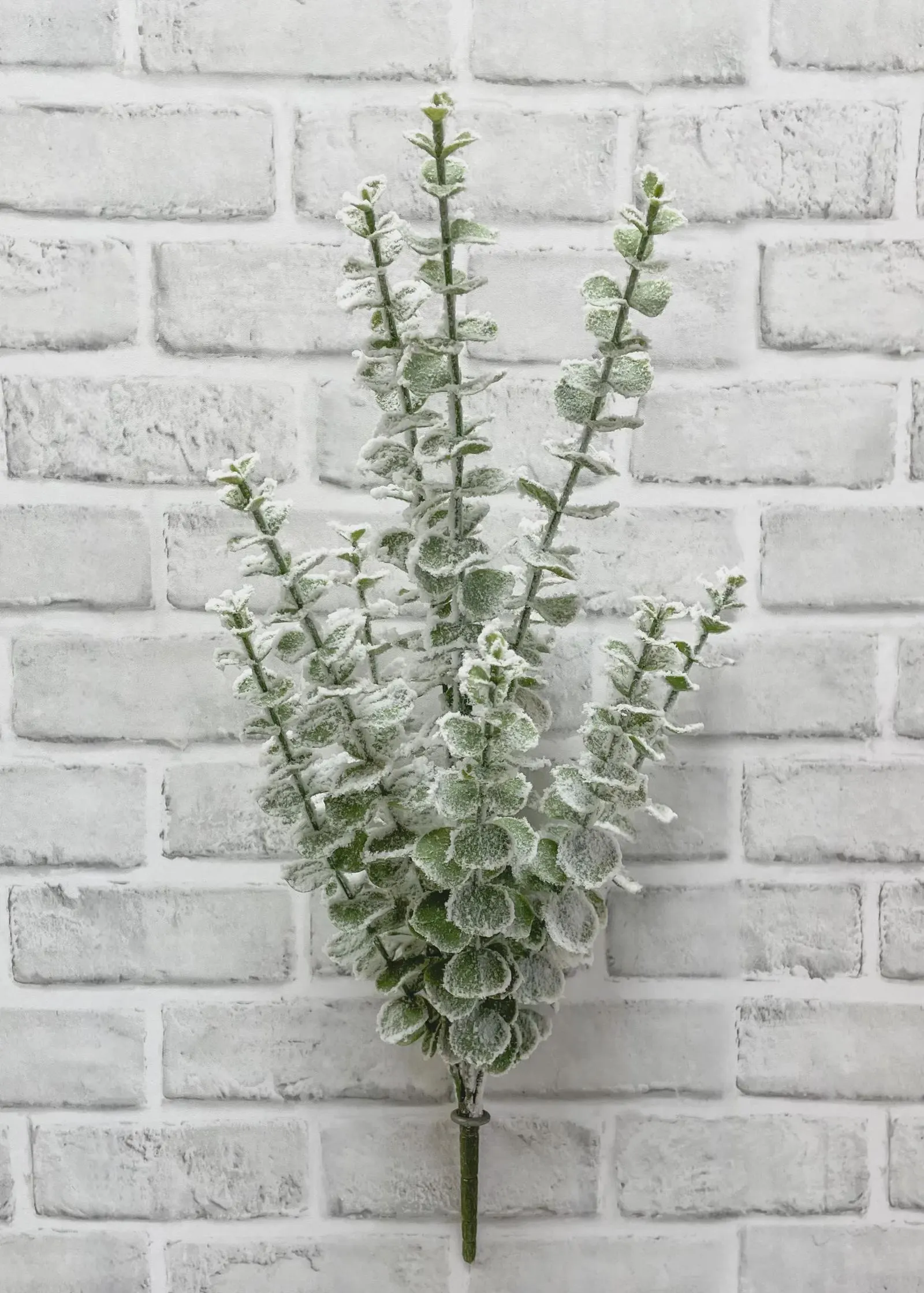 21" Fresh Touch Snowy Eucalyptus Bush/Winter Decor/Holiday Season/X-mas/Garland/Wedding Centerpiece/Home Decor/Faux Vines/Silk Vines/Garland