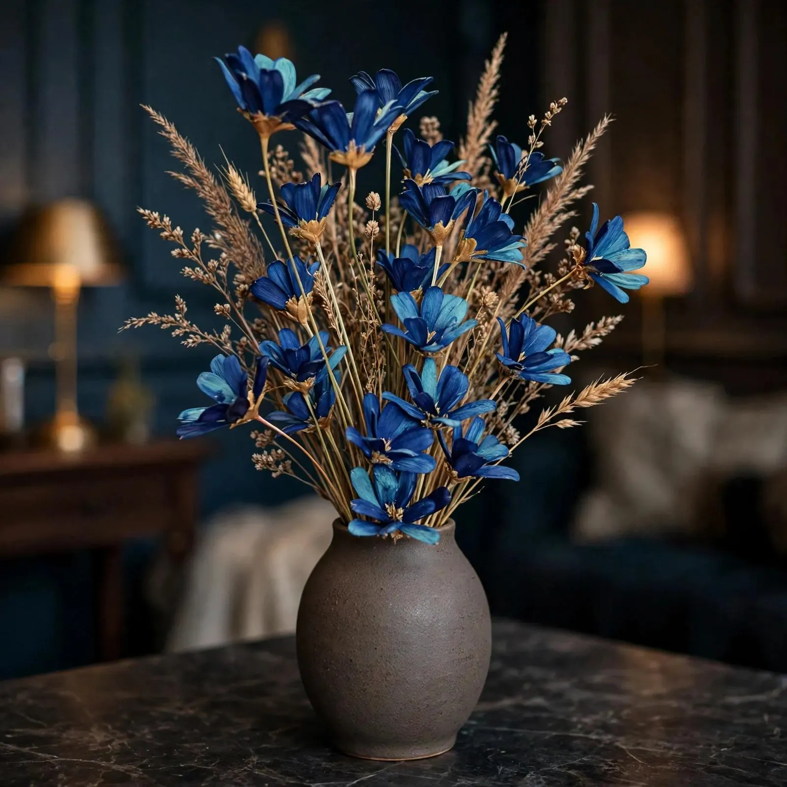 Wild Flower Dark Blue | 20 Stems | Dried Flowers for Bouquets