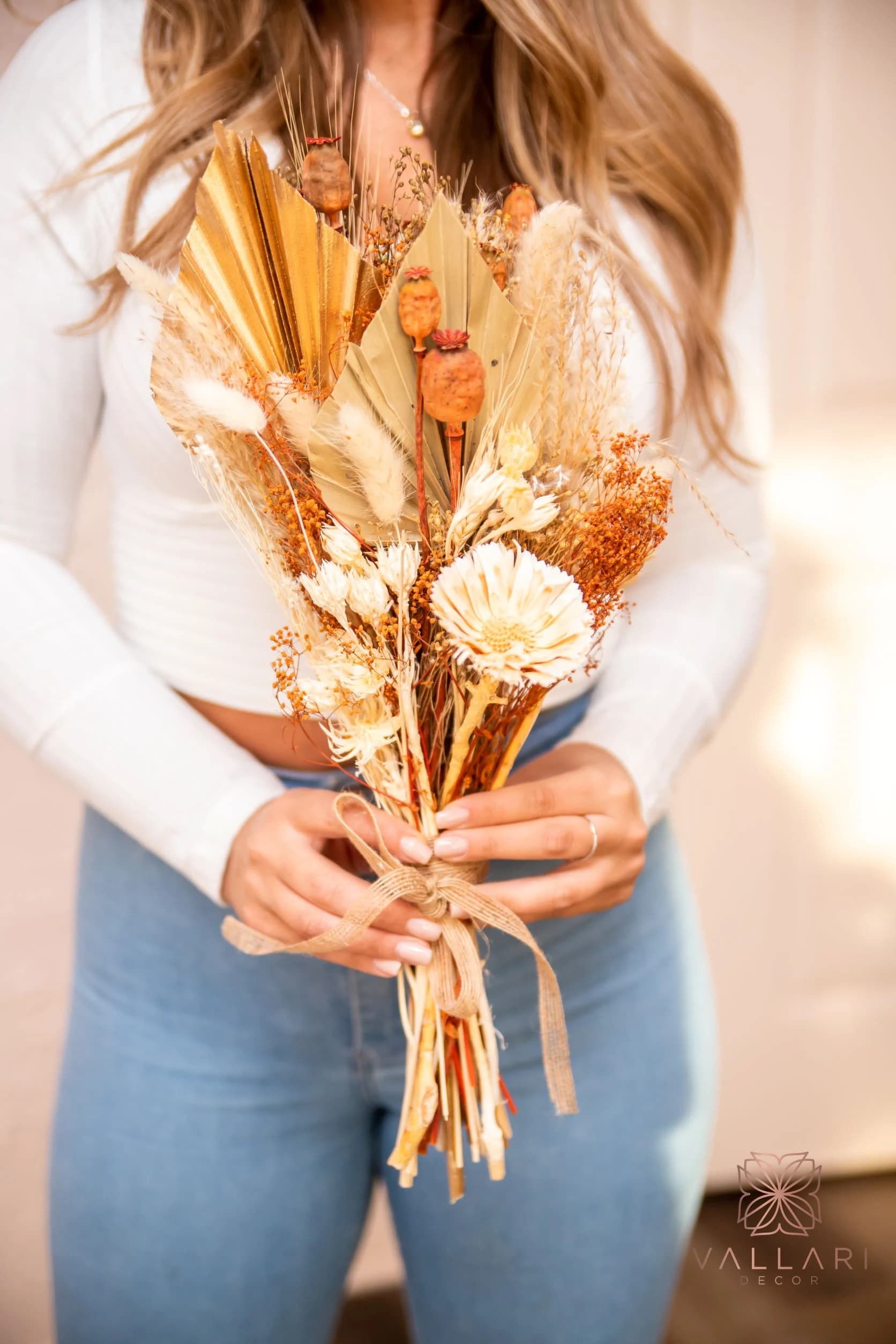 DRIED Mini AUTUMN FLORAL Bouquet/15"/Cotton Flower/Reed/Dried Pampas/Pampas Bouquet Decor/Boho Pampas/Boho Bouquet/Floral/Bunny tail/Poppies