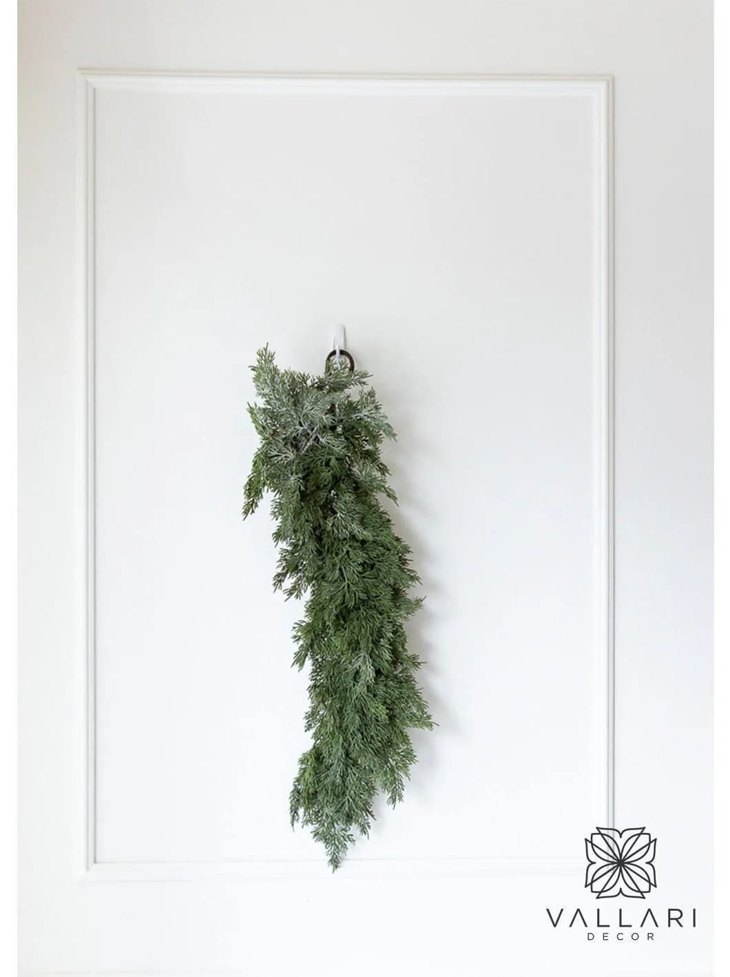 36" Fresh Touch Cedar Garland/Faux Teardrops/Greenery/Wedding Decor/Home Decor/Fresh Touch Teardrop/Winter Decor/Holiday Decor