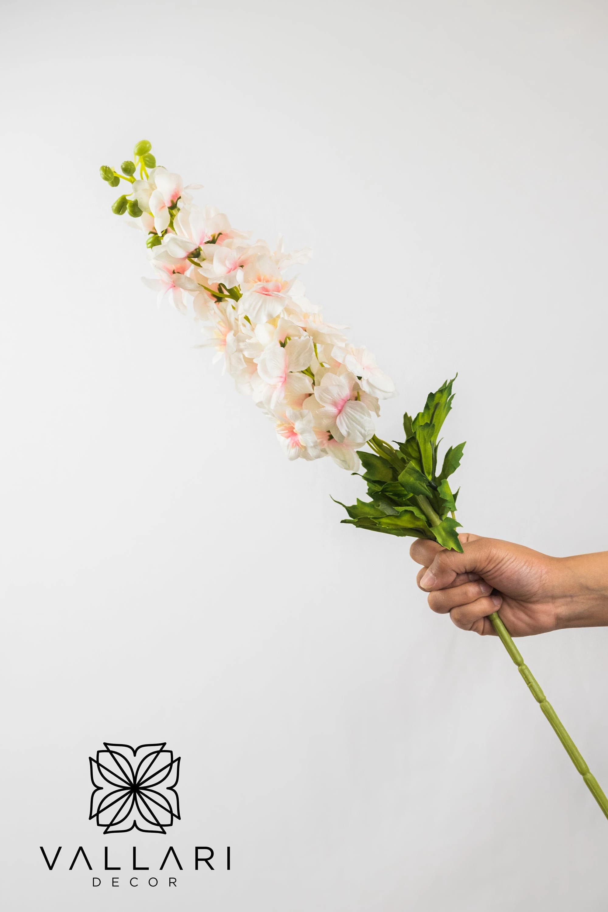 32" WHITE DELPHINIUM SPRAY/Floral Wedding/Greenery/Wedding Centerpieces/Home Decor/Faux Vines/Silk Vines/Garlands