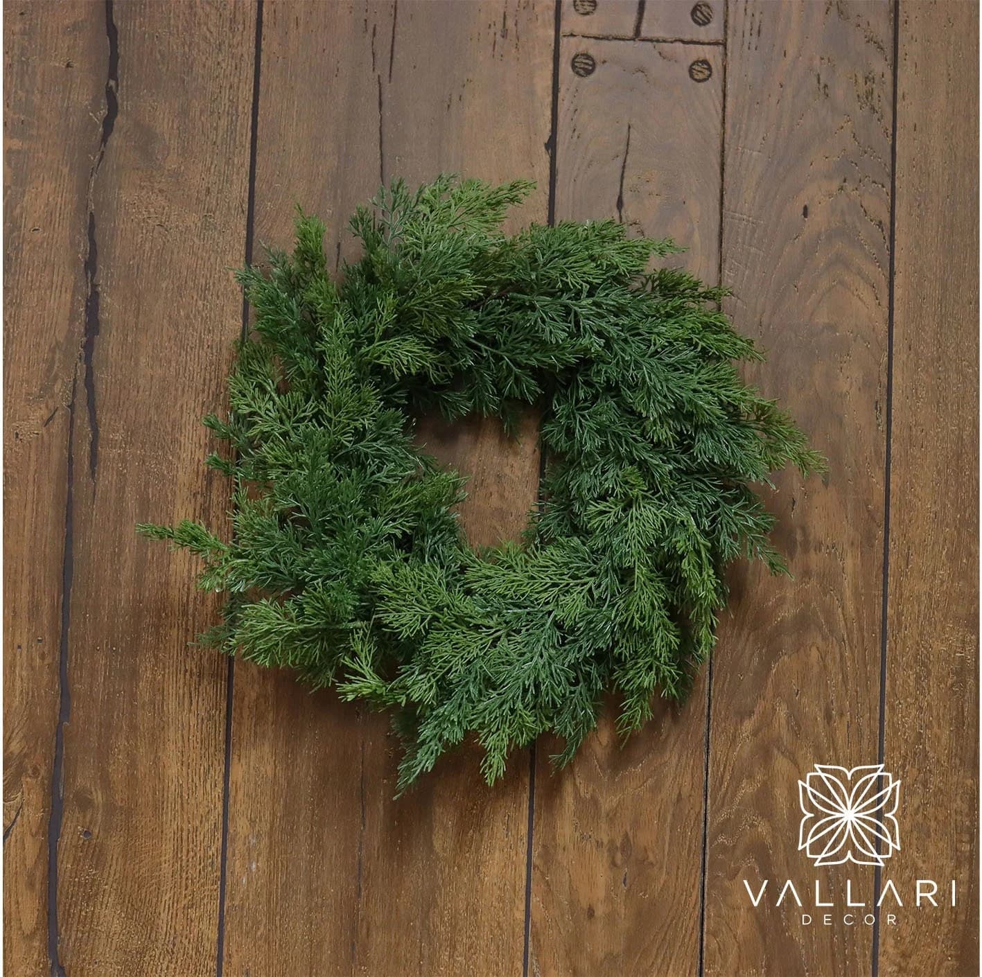 20" Real Touch Alaska Cedar Wreath/Green Artificial Wreath/Green Wreath/Natural Looking Wreath/Outdoor Wreath/Green Outdoor