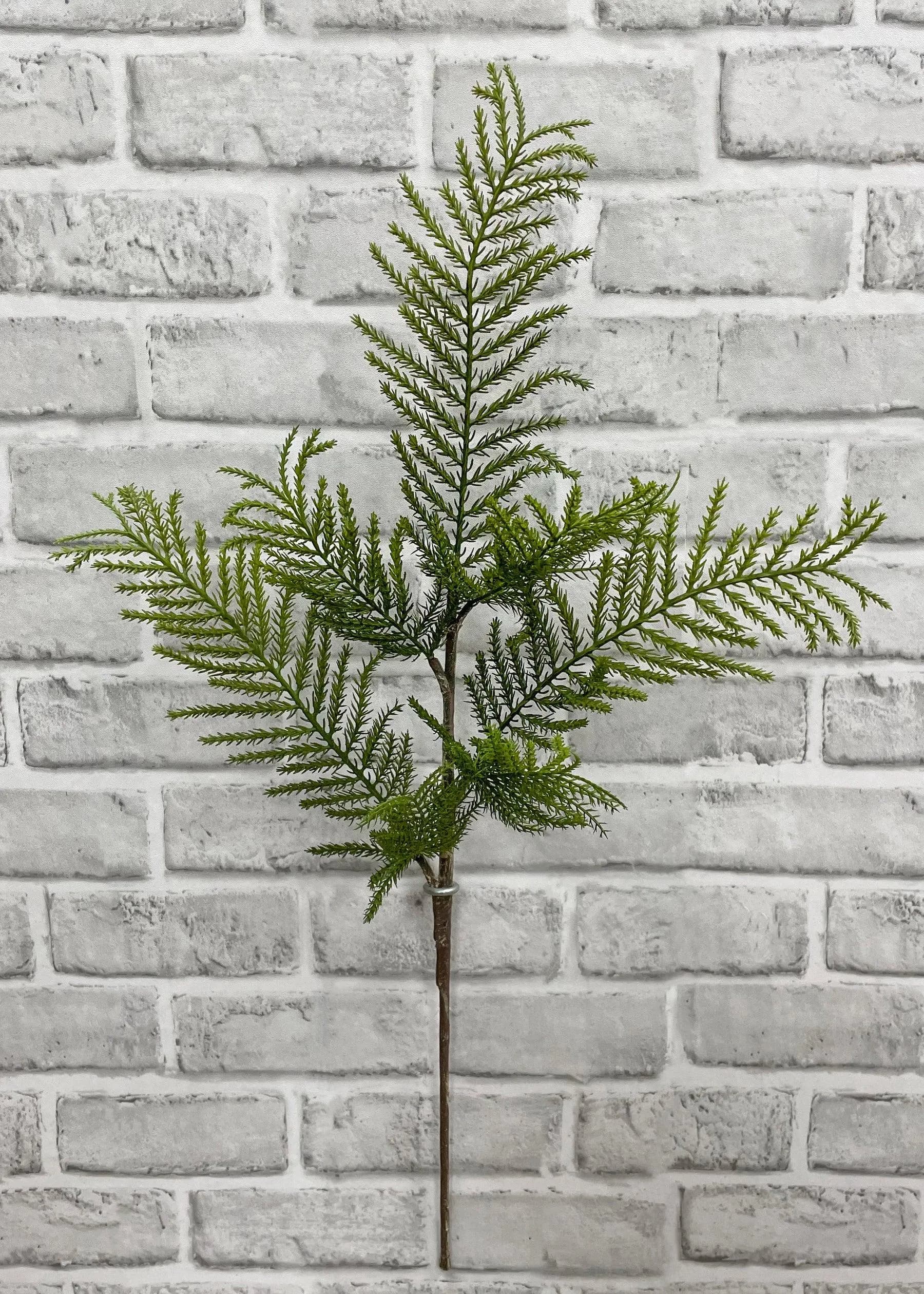 24" Fresh Touch Cypress Spray | Artificial Cypress Greenery | Real Touch Evergreen Stem | Faux Cedar Branch | Christmas Winter Decor