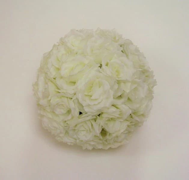 Cream Rose Flower Ball Pomander Wedding decoration Ball Silk Rose Kissing Ball Faux Flowers/Mutiple sizes/Aisle decor/ Centerpiece