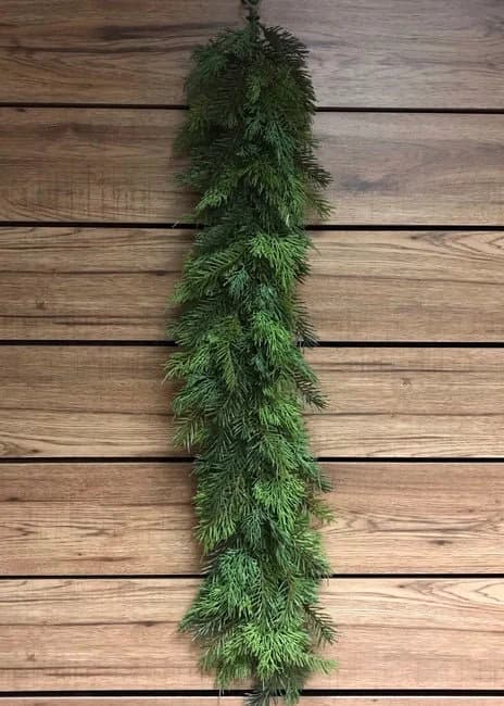 38" Fresh Touch Cedar & Hemlock Garland/Garland/Artificial Greenery/Holiday Decor/Christmas Decor/Seasonal/Long Garland/Dark Green