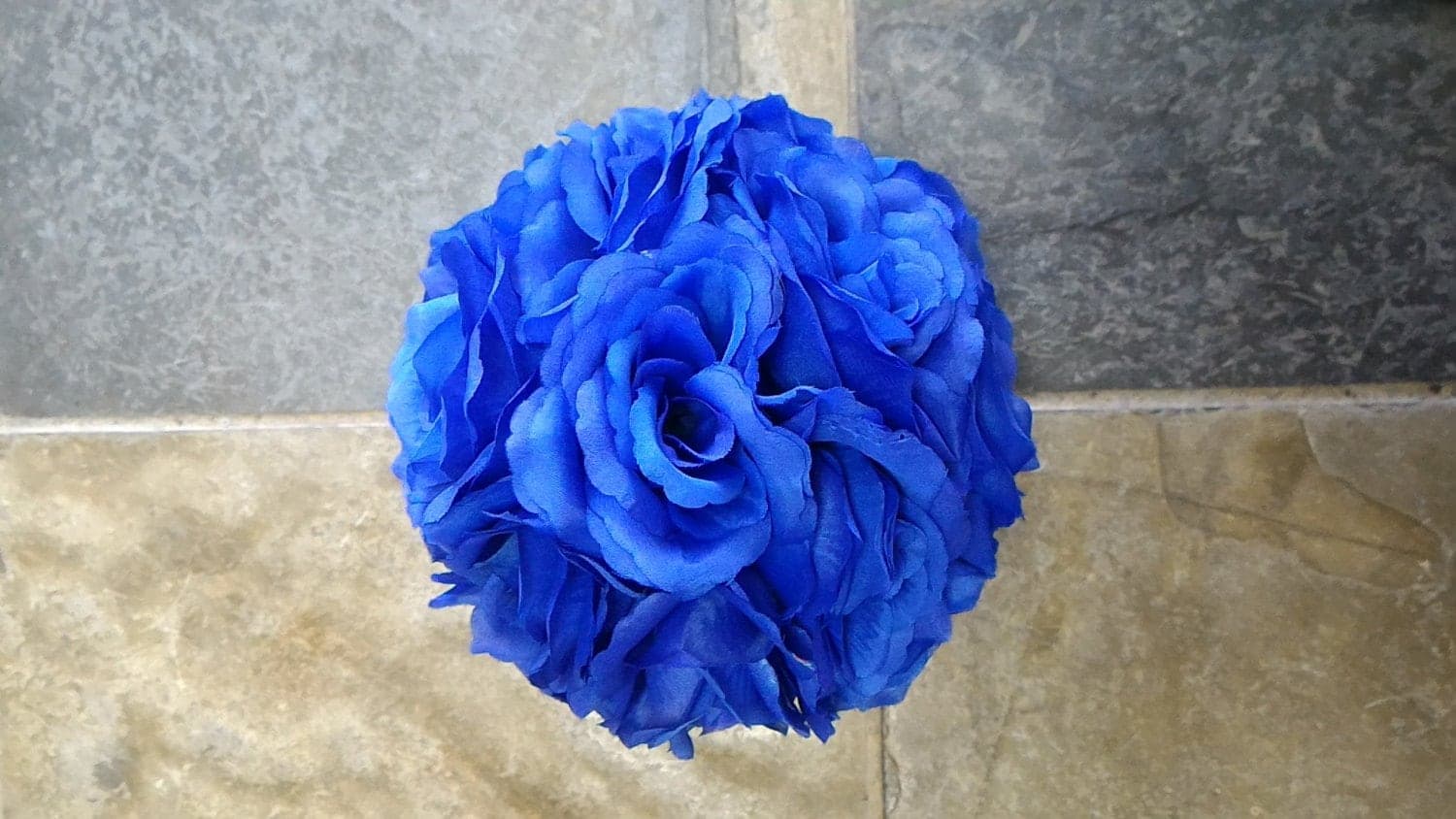 Blue RoseFlower Ball Pomander Rose Balls Wedding decoration Ball Silk Rose Kissing Ball Faux Flowers/Mutiple sizes/Aisle decor/ Centerpiece