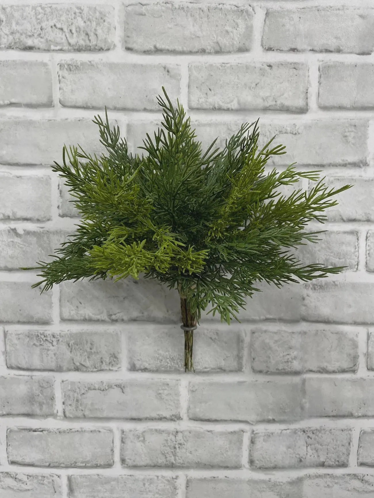 12in Real Touch Red Cedar Pick 9pc Pack, Faux Western Cedar Greenery Bundle, Christmas Floral Accent, Luxury Winter Craft Bouquet Supply