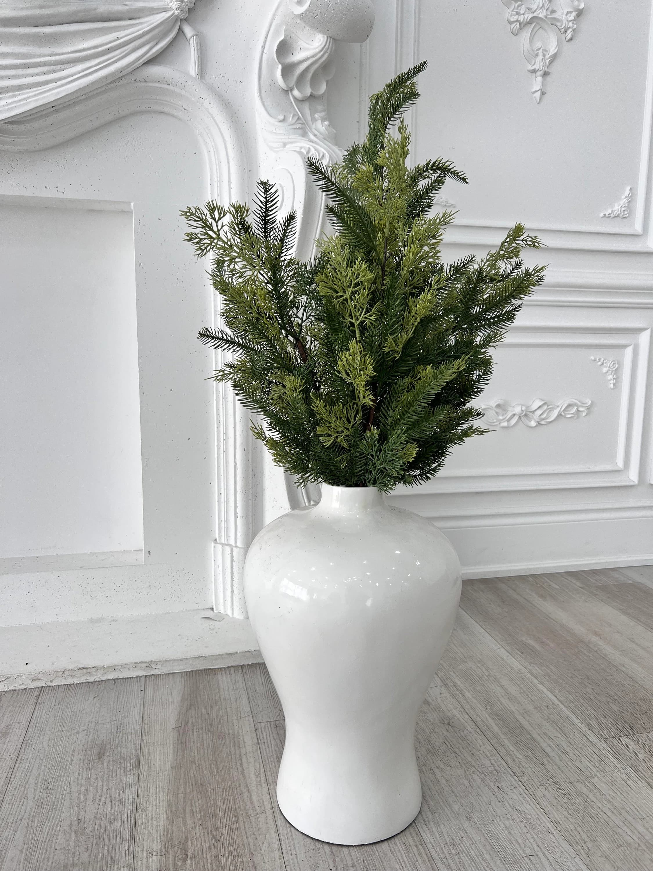 30" Real Touch Cedar and Hemlock Branch/Faux Spray/Autumn Decor/Holiday Decor/Fall Decor/Thanksgiving Decor/Wedding Decor