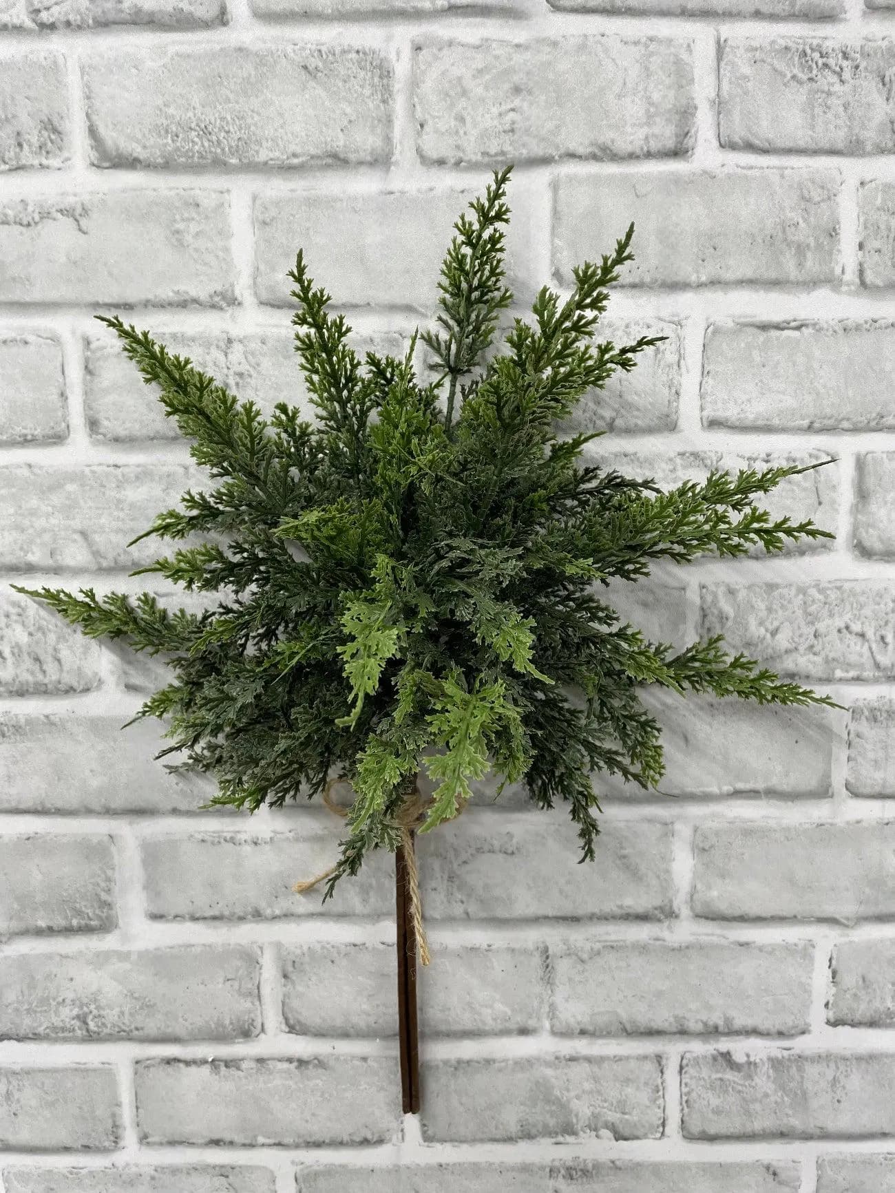 18"Fresh Touch Eastern Red Cedar Bundle(3 Stems)-Realistic Faux Winter Evergreens, Artificial Christmas Greenery for Holiday Vases & Bouquet