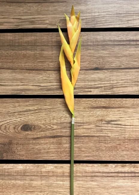 33" Yellow Exotic Heliconia Spray/Floral Spray/ Wedding Roses/ White/Greenery Bushel/ Outdoor Wedding/Centerpiece Decor/Faux Flowers/