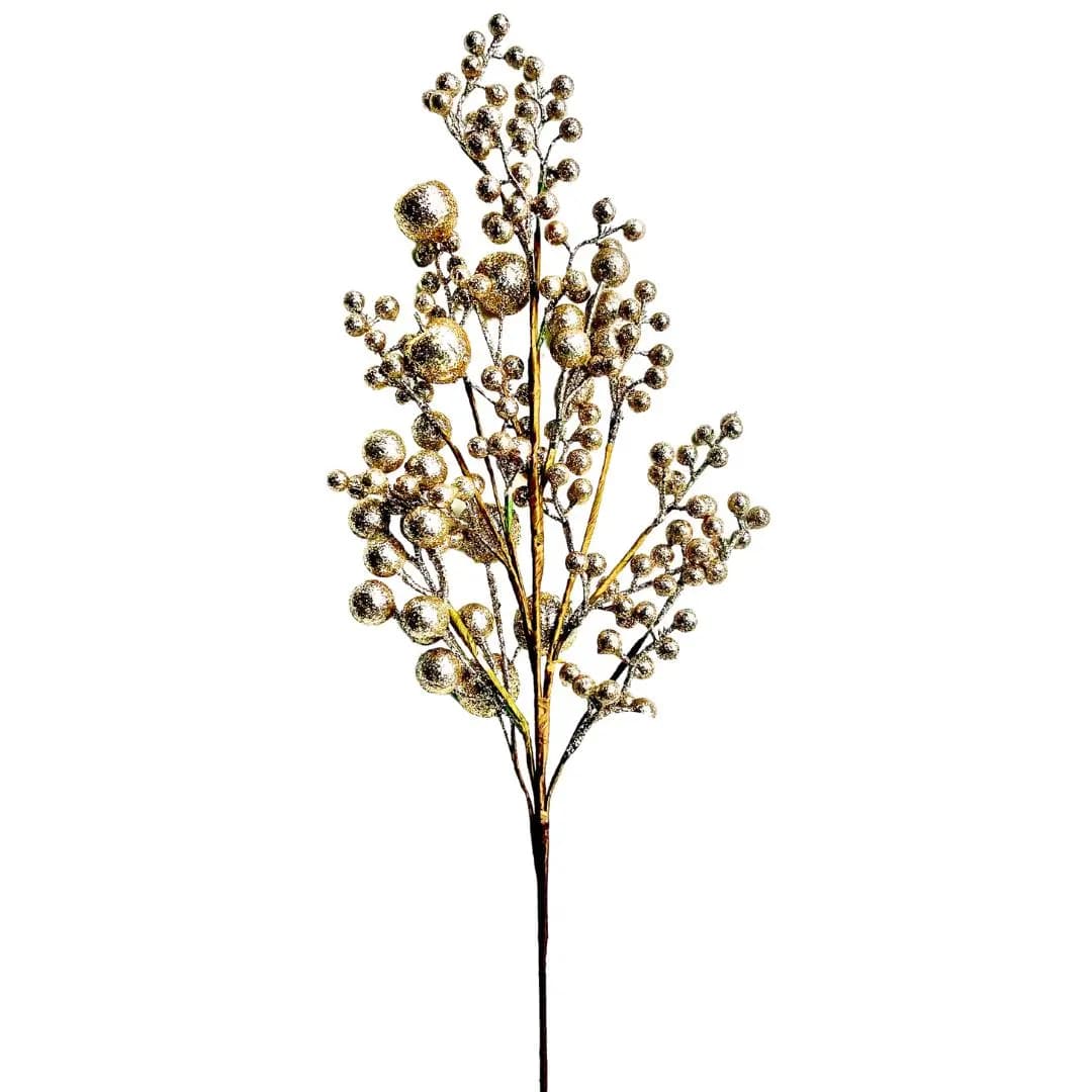 Platinum Sparkle Berry Branch/Sprays/Fall Sprays/Faux Spray/Autumn Decor/Holiday Decor/Fall Decor/Thanksgiving Decor/TableDecor