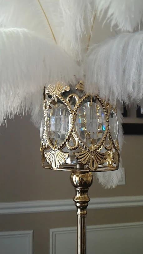 28" Gatsby Metal Stand/Floral Stand /Pillar/Candelabra Stand/Gold Or Silver/Metal Vase/Flower Stand/Feather Stand/ Kissing Ball