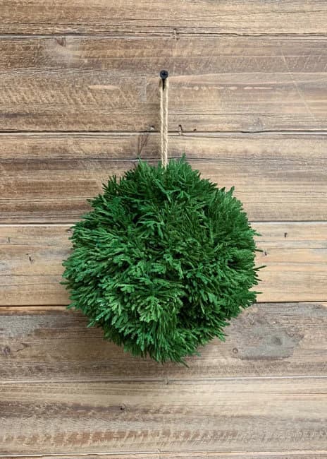 7" Fresh Touch Cedar Kissing Ball/ Faux Garlands/Vines/Greenery/Wedding Centerpieces/Home Decor/Pine Cone Garlands
