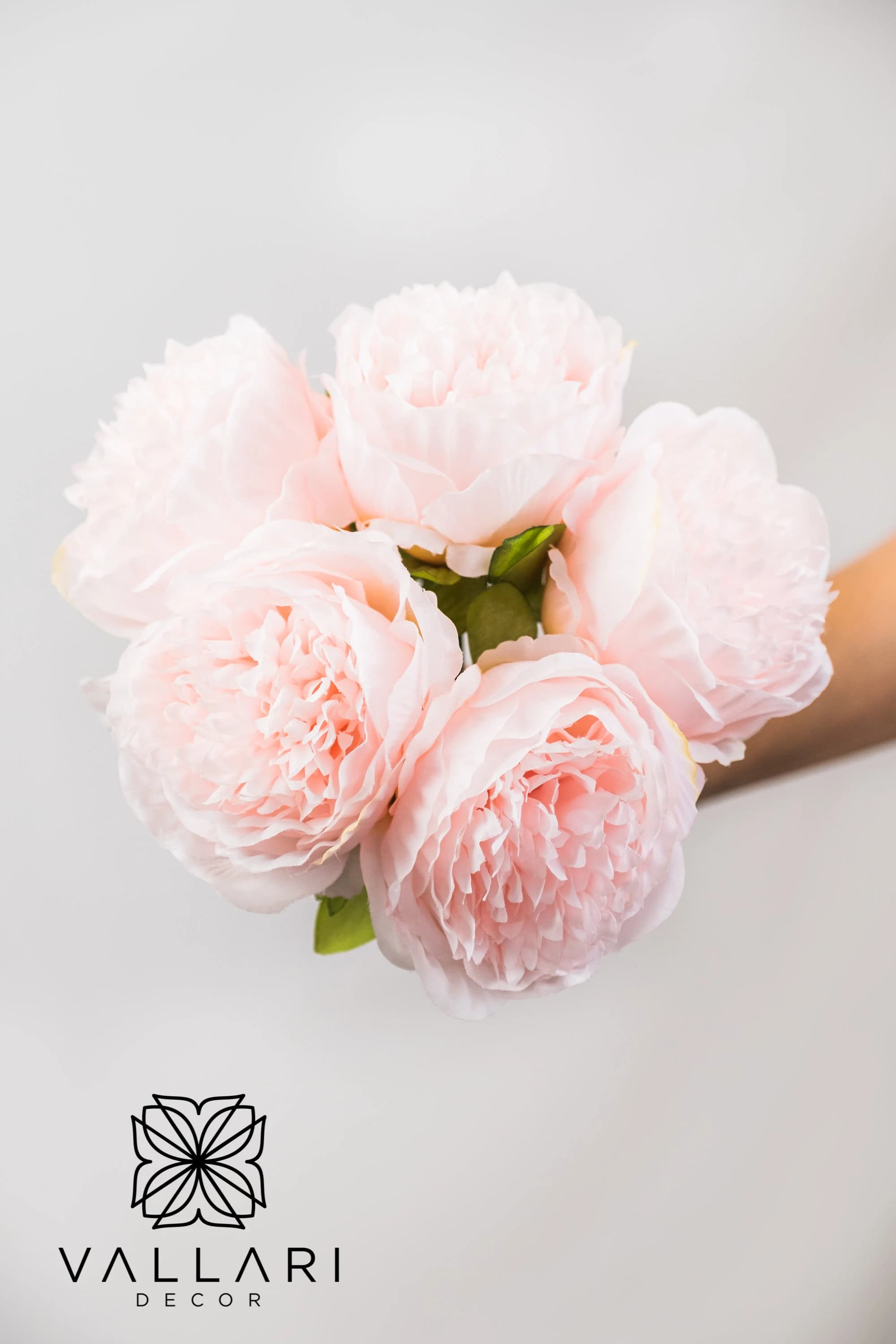 5pc Blush Peony Floral Bouquet/Floral Sprays/ Wedding Roses/ White/Greenery Bushel/ Outdoor Wedding Greenery/Centerpiece Decor/Faux Flowers/