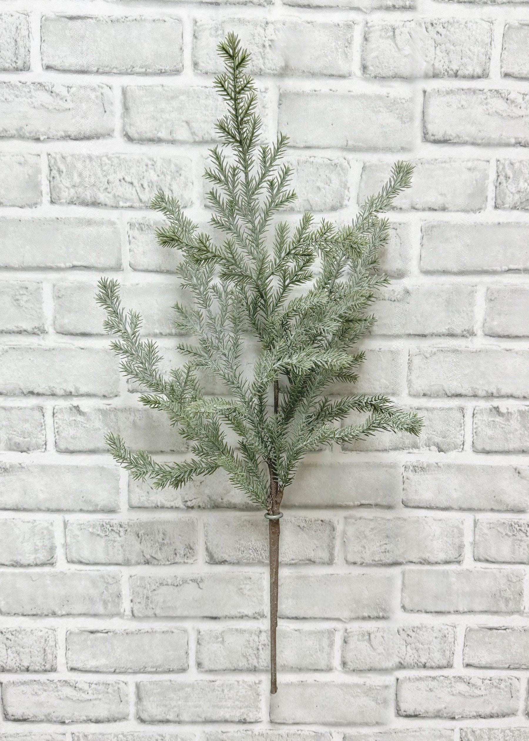 24" Fresh Touch Snowy Blue Spruce Spray/Garlands/Wedding Centerpieces/Home Decor/Faux Vines/Silk Vines/Garlands