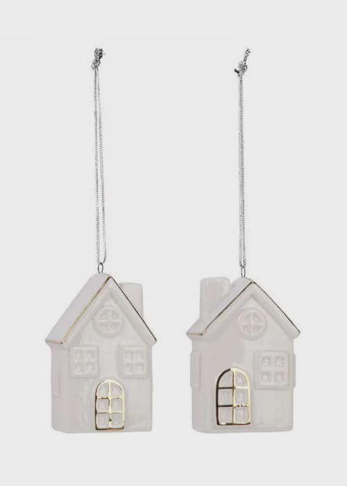 2" x 3" Ceramic House Ornament/Christmas Tree Ornaments/Tree Topper/Ornaments/Tree Decorations/Xmas Decor/Xmas Tree Decor/Holiday Season