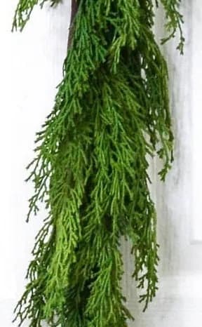 58" Fresh Touch Whispy Cedar Garland/ Faux Garlands/Vines/Greenery/Wedding Centerpieces/Home Decor/Faux Vines/Silk Vines