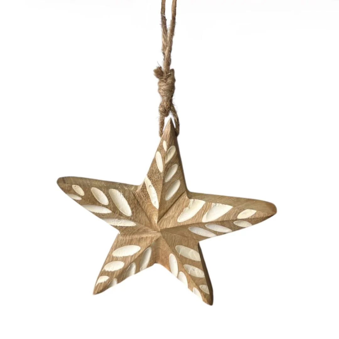 Wooden Hanging Star Ornament/Christmas Tree Ornaments/Tree Topper/Ornaments/Tree Decorations/Xmas Decor/Xmas Tree Decor/Holiday Season