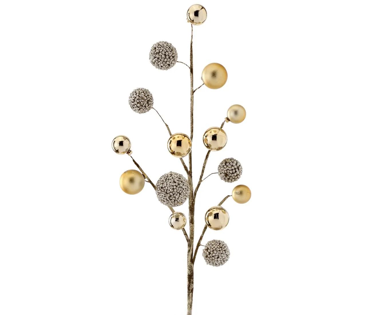 30" Gold Glitter & Ball Spray/Sprays/Faux Spray/Wedding Decor/Holiday Decor/Table Decor/Christmas DIY Crafts/Xmas Decor