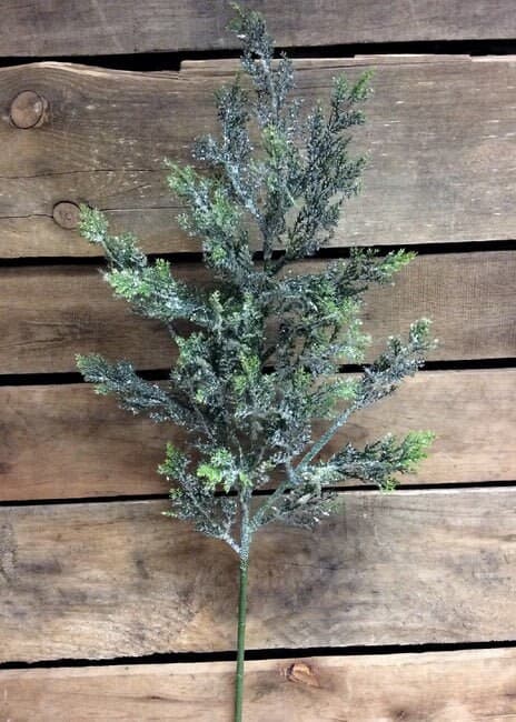 24" Glittered Cedar Spray/Faux Spray/Autumn Decor/Holiday Decor/Fall Decor/Thanksgiving Decor/Wedding Decor