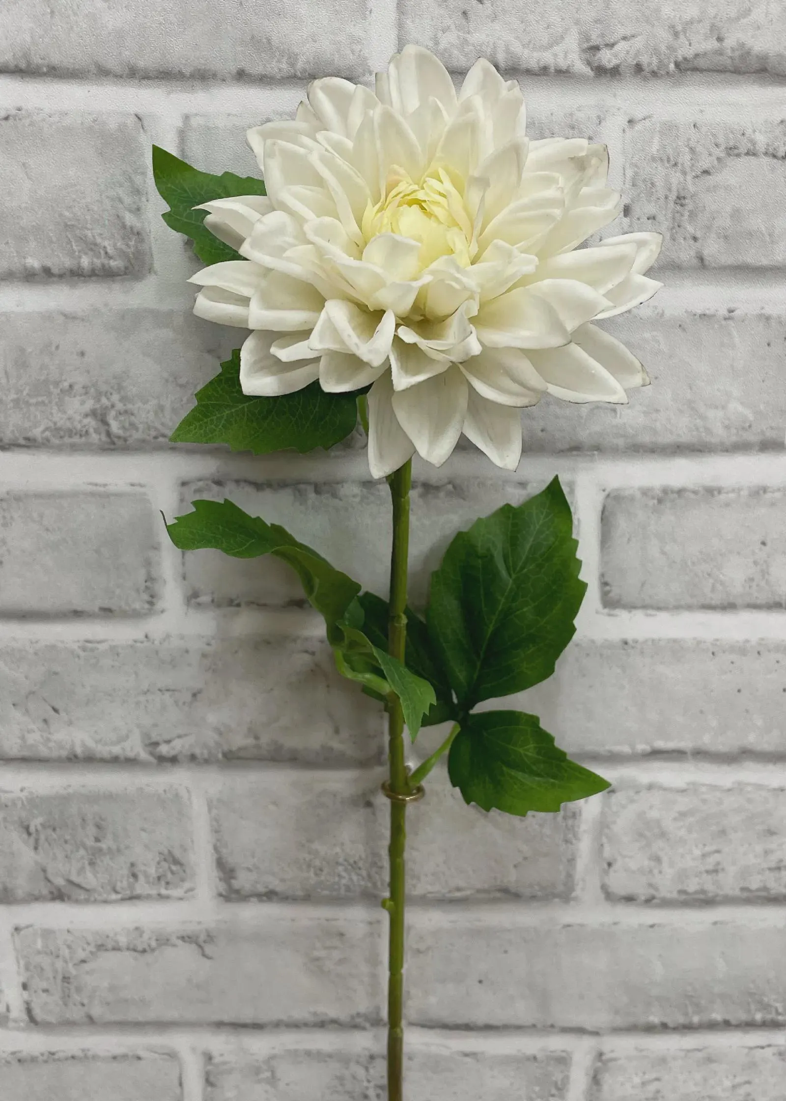 20" WHITE Fresh Touch DAHLIA STEM/Floral Wedding/Greenery/Wedding Centerpieces/Home Decor/Faux Vines/Silk Vines/Garlands