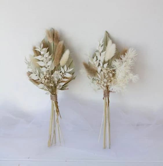 DRIED Mini Palm Bouquet/8"/Dried Floral Bouquet/Reed/Dried Pampas/Pampas Bouquet Decor/Boho Pampas/Boho Bouquet/Floral/Bunny tail