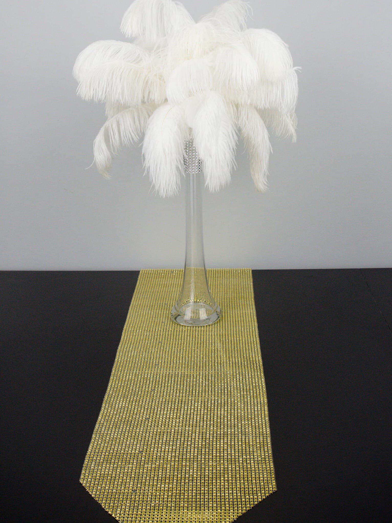 9.5" EXTRA WIDE Rhinestone, Sparkle, Bling, Silver, Gold, Wedding, Table Runner , Tablerunner