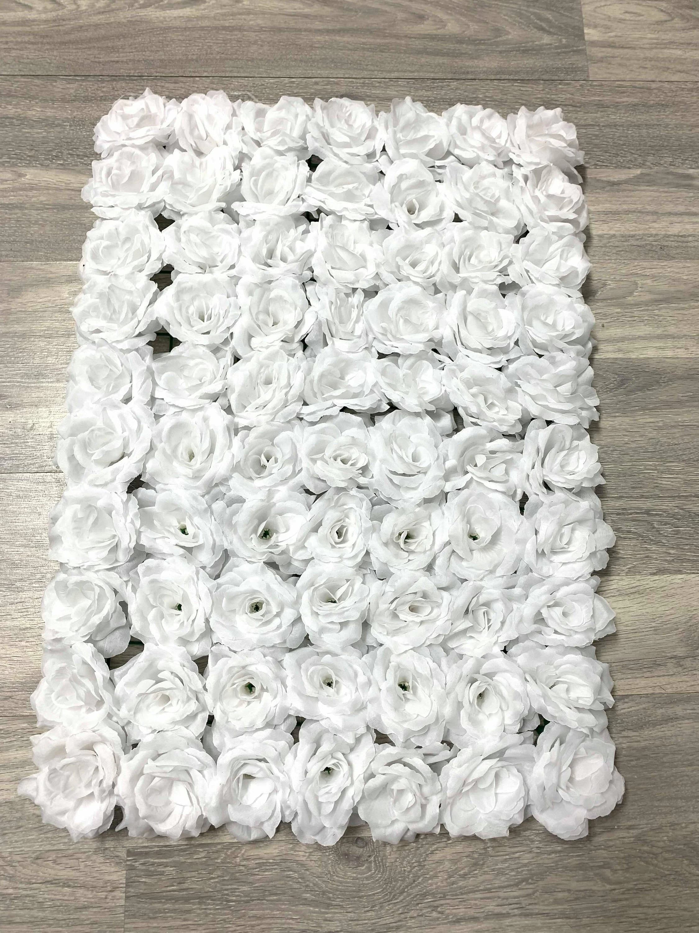 White Rose Flower Panel/ Wedding decor/ Floral decor/ Flower wall/ Event decor/ Floral wall panel