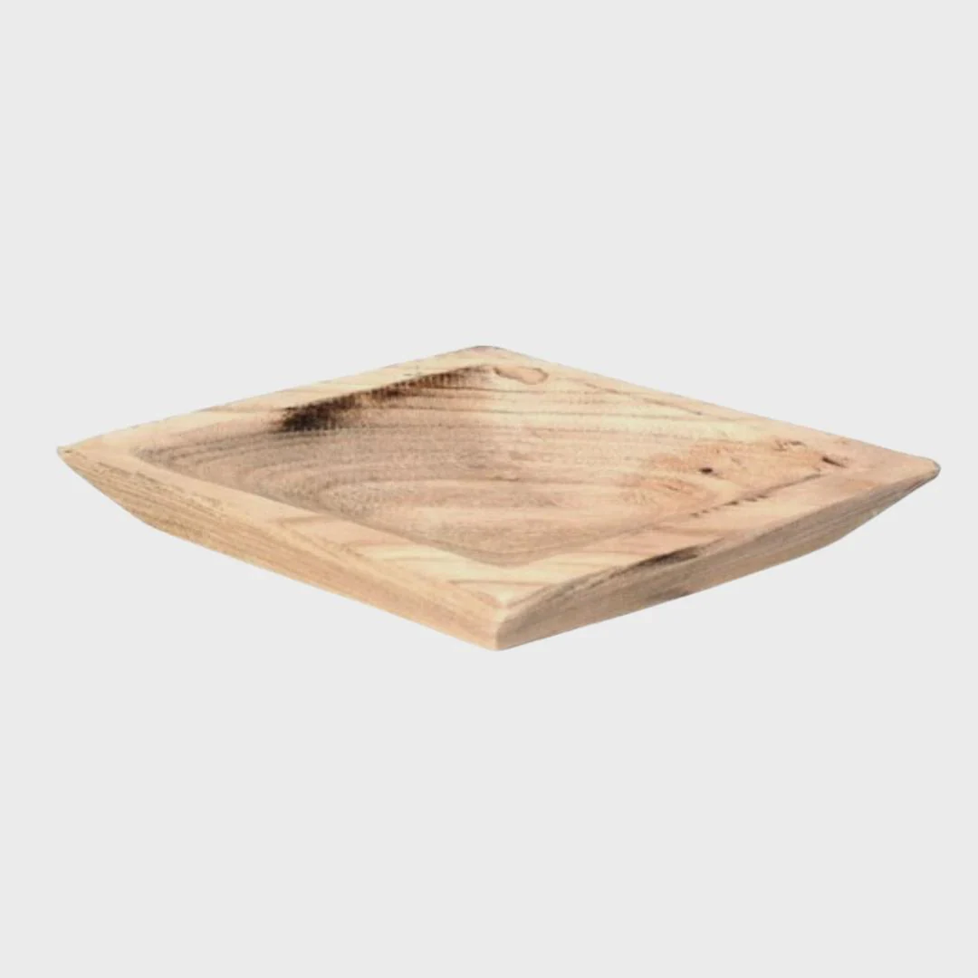 Diamond Wooden Dish/ Decor Tray/ Makeup Tray/ Gold Tray/ Bedroom Vanity Tray/ Bathroom Vanity Tray/ Mirror Base Tray/Gold Trim Tray