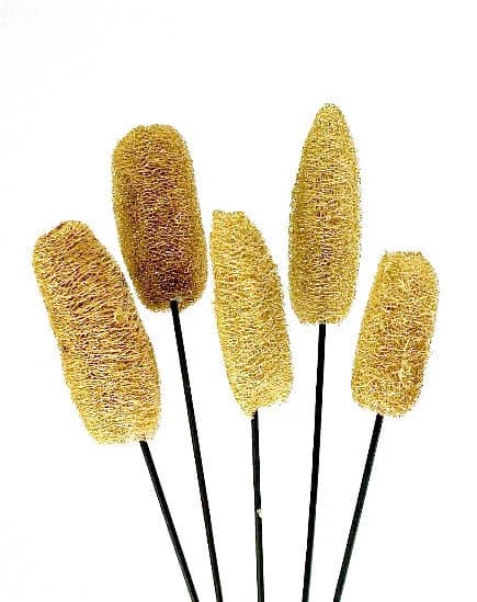 4-6" Gold Sparkle Luffa Pods on Sticks/Branches/Centerpiece decor/ Winter wonderland/Decoration Branches/Gold Branches/Home Decor