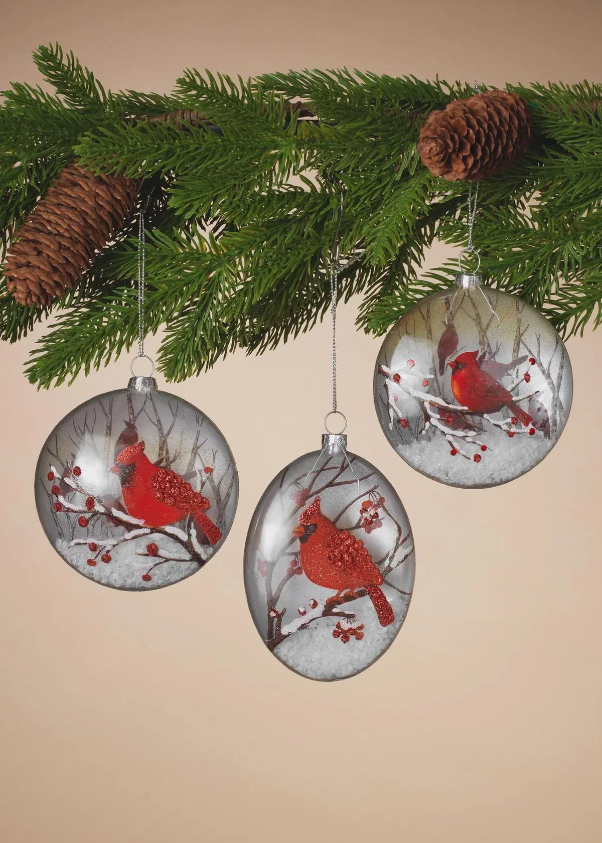 5.25" Glass Cardinal Ornament/Christmas Tree Ornaments/Tree Topper/Ornaments/Tree Decorations/Xmas Decor/Xmas Tree Decor/Holiday Season