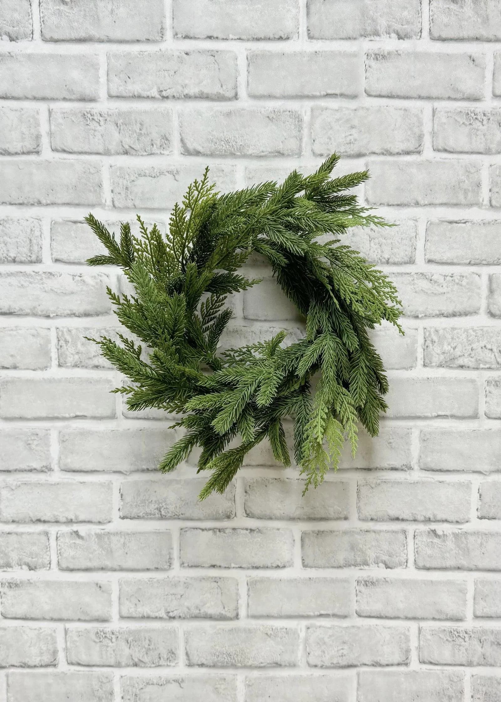 14" Fresh Touch Spruce Cedar Candle Rind/Garlands/Wedding Centerpieces/Home Decor/Faux Vines/Silk Vines/Garlands