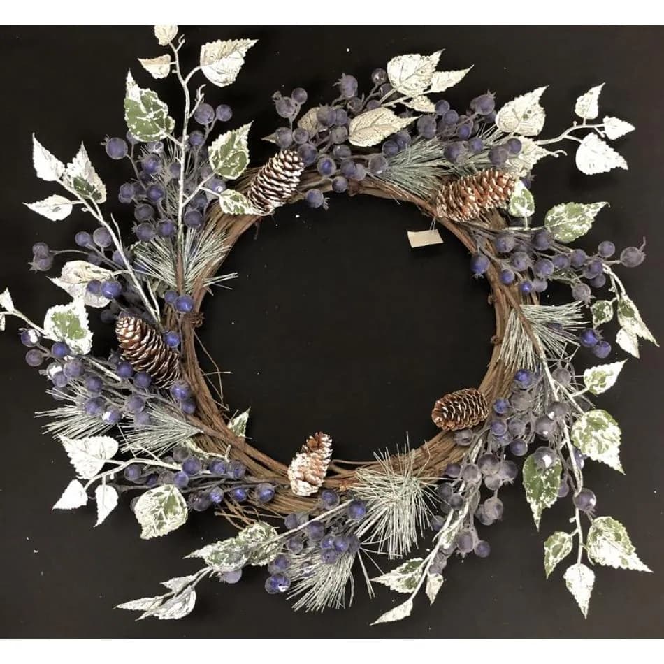 22" Purple Berry Wreath/Garlands/Wedding Centerpieces/Home Decor/Faux Vines/Silk Vines/Garlands