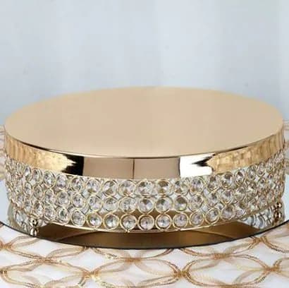 12" Gold Cake Stand/Wedding Cake Base/Cake Stand/ Gold Stand/Gold Wedding Stand/Gold Gem Cake Stand/Cake Stand Gold/Gold Wedding/Shirni tray