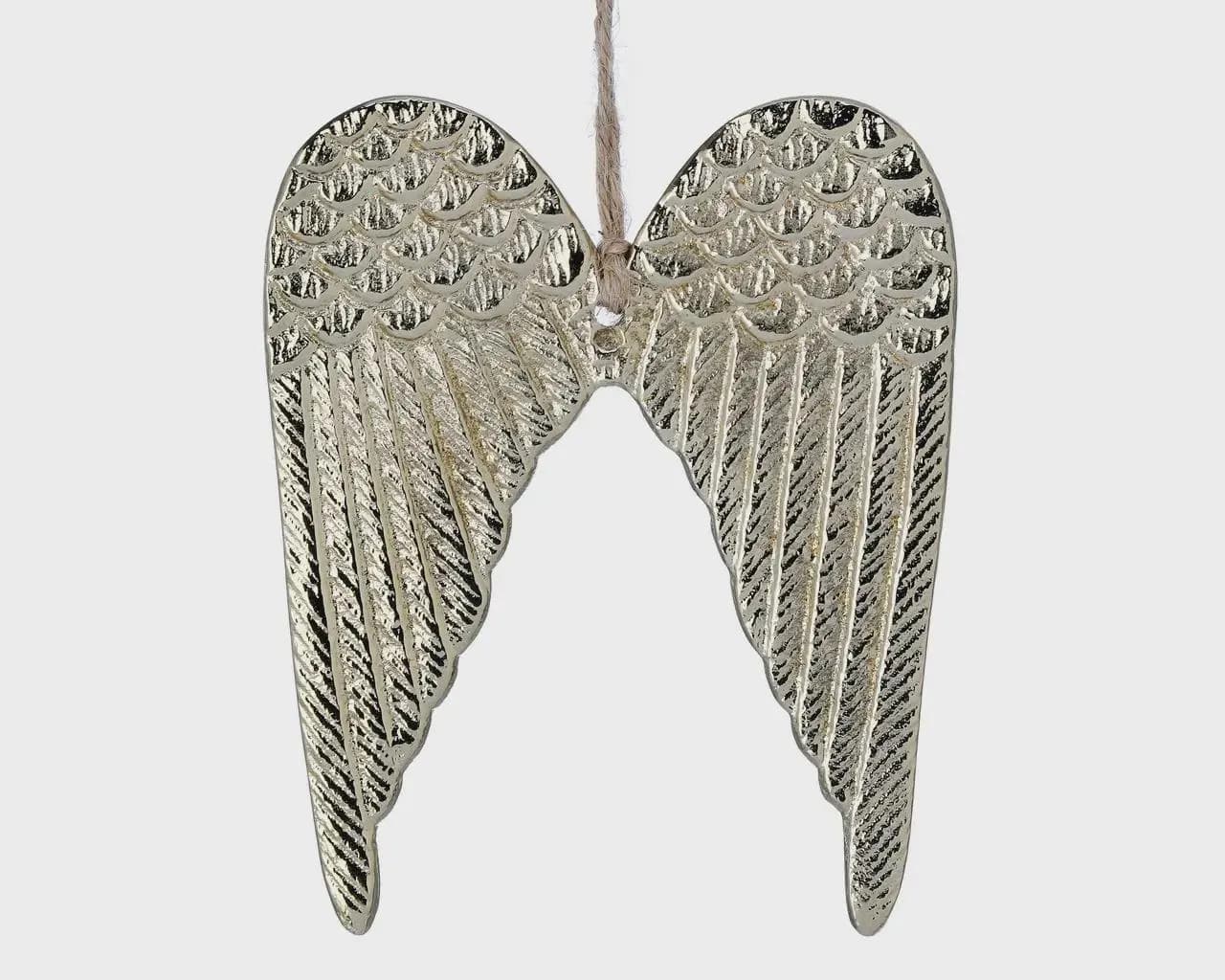 4.5" Gold Aluminum Angel Wing Ornament/Christmas Tree Ornament/Tree Topper/Ornaments/Tree Decoration/Xmas Decor/Xmas Tree Decor/Holidays