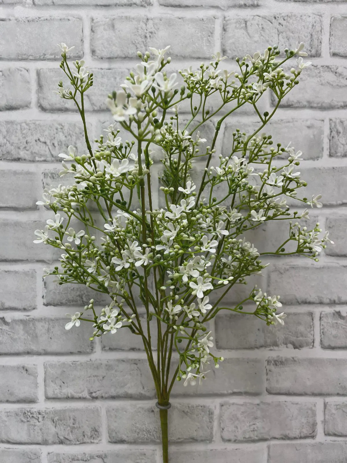 21” Faux Mini Flower Bush|Wildflower Stem| Airy Floral Filler for Tall Vases | Wedding Greenery | Silk Spring Flower| Minimalist Home Decor