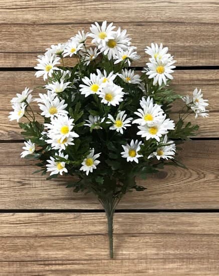 24" White Farmhouse Daisy Bush/Fall/Thanksgiving/Table Setting/Home Decor/Faux Decor/Faux Decoration/Fall Season/Indoor Decor/Artificial