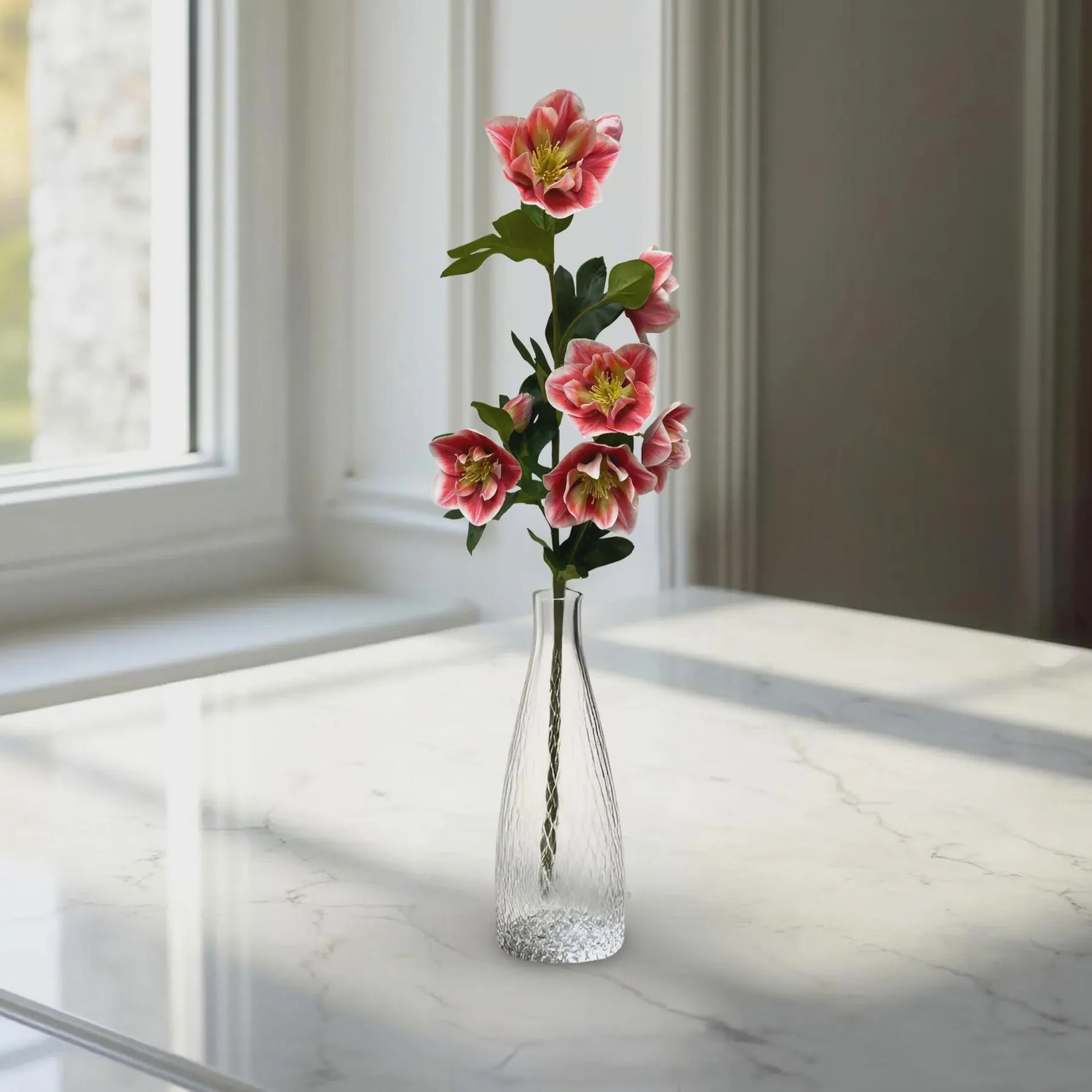 32" Fresh Touch Rose Helleboes Spray/Artificial Greenery/Holiday Decor/Christmas Decor/Seasonal/Long Garland
