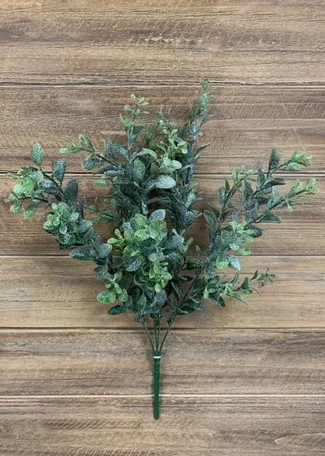 16" Frosted Green Eucalyptus Leaves Bush/Faux Spray/Autumn Decor/Holiday Decor/Fall Decor/Thanksgiving Decor/Wedding Decor