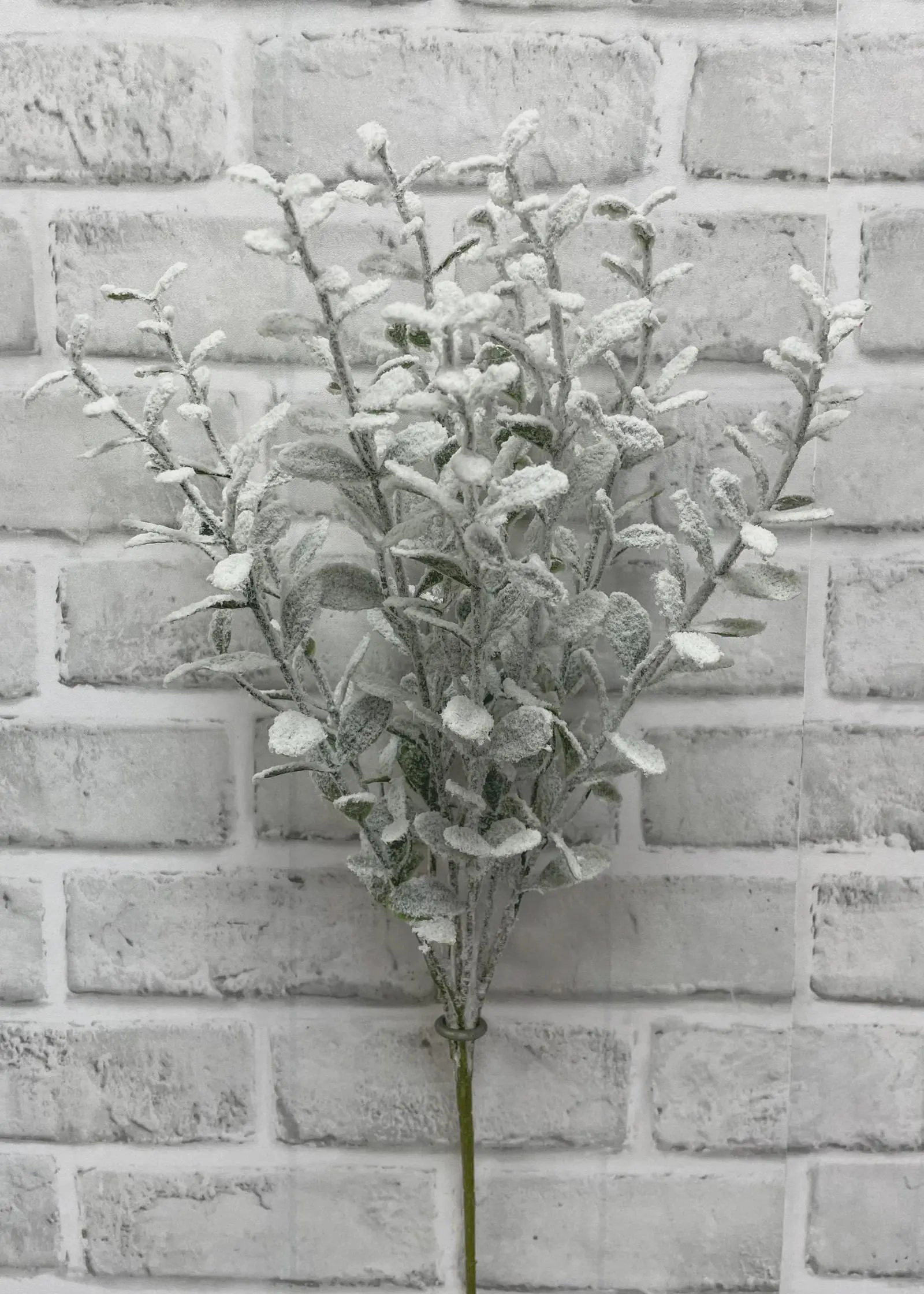 19" Fresh Touch Snowy Boxwood Bush/Garlands/Wedding Centerpieces/Home Decor/Faux Vines/Silk Vines/Garlands