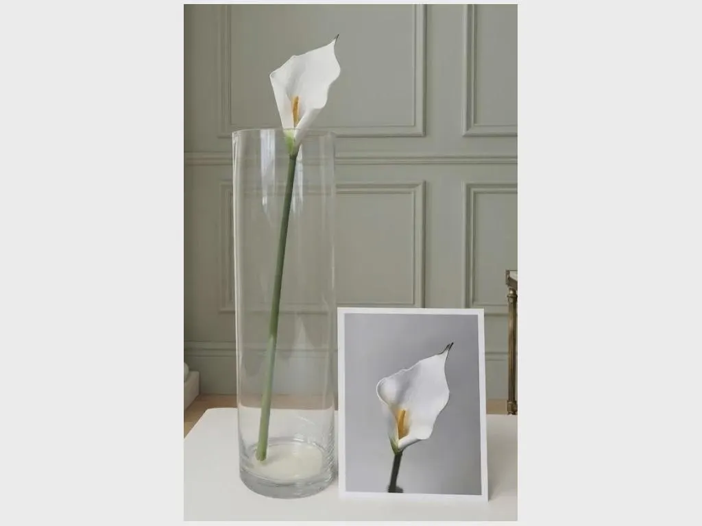 19" White Calla Lily Stem/Wedding Floral/Table Decor/