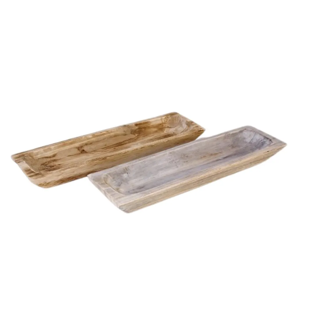 18" Wooden Slim Rectangle Tray/ Decor/ Makeup Tray/ Gold Tray/ Bedroom Vanity Tray/ Bathroom Vanity Tray/ Mirror Base Tray/Gold Trim Tray