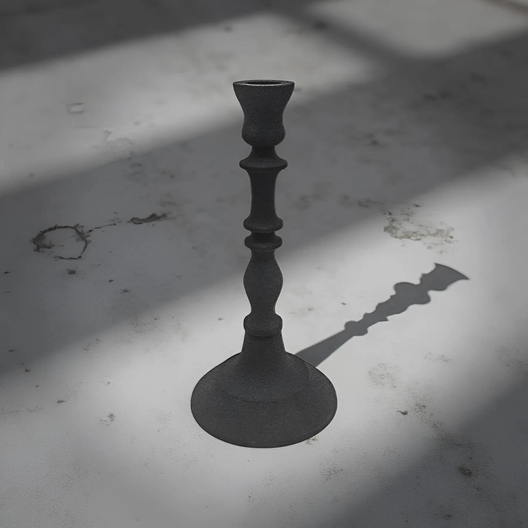 Modern Black Metal Taper Candle Holder - 5.5" Tall Minimalist Candlestick - Elegant Wedding Centerpiece & Table Decor - Sleek Matte Finish