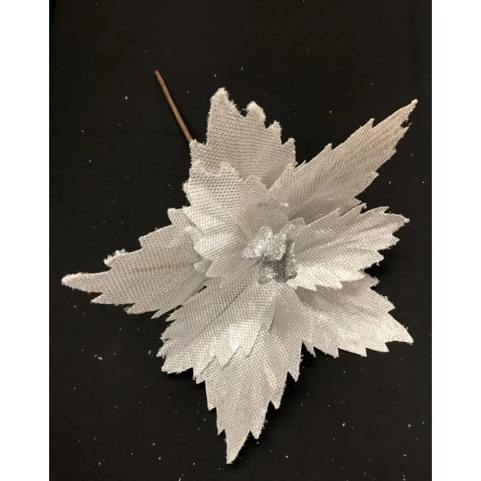 8" White Poinsettia/Holiday Decor/Christmas Decorations/Poinsettia Picks/Poinsettia Flowers/Poinsettia Plants