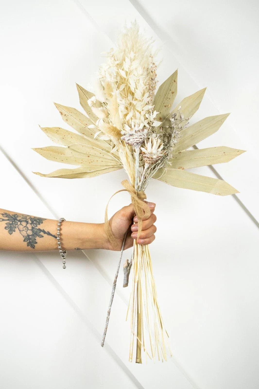 DRIED Mini Sun Palm Bouquet/15"/Dried Floral Bouquet/Reed/Dried Pampas/Pampas Bouquet Decor/Boho Pampas/Boho Bouquet/Floral/Bunny tail