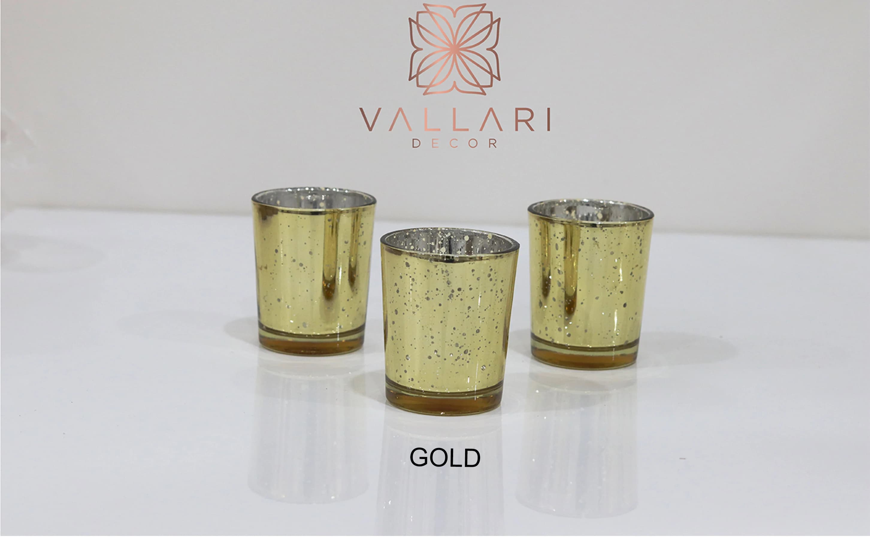 Set of 12 Mercury Glass Gold Speckled Glass Candle Holders Votive Holder Led Candleholder Tea Light Wedding 2.5 Winter Christmas