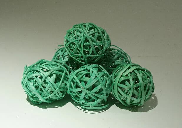 6PC TURQUOISE KAMBOI BALL/Natural Vine Ball/Decorative Balls/Rustic Decor Ideas/Wicker Decoration/Rustic Table Decor/Rustic decor/Vine balls