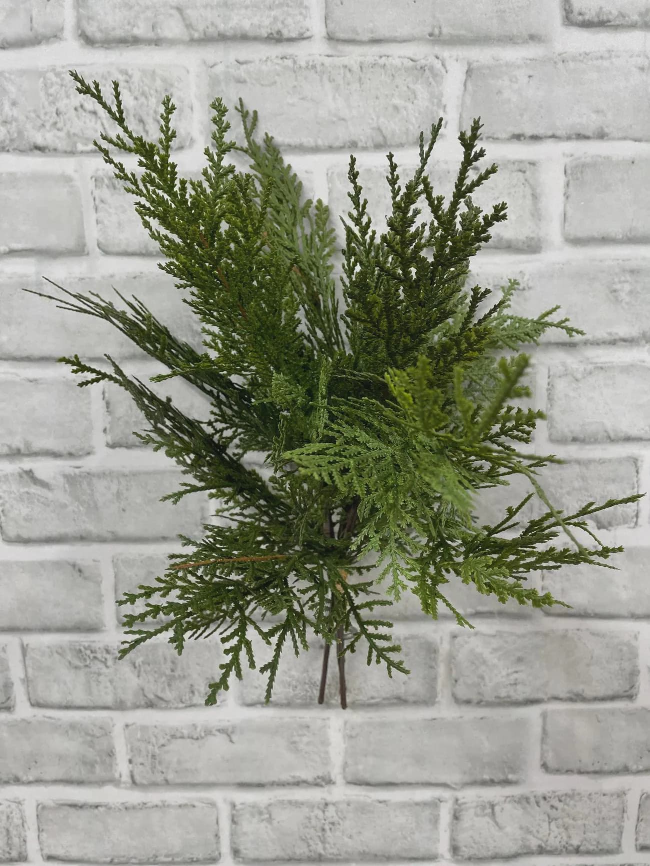 16" Northern White Cedar Bundle - Fresh Touch Faux Winter Greenery Picks, Christmas Vase Filler, Holiday Garland Wreath Centerpiece Supply